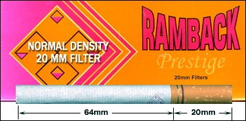 D&R Tobacco's New Ramback Prestige Filtered Cigarette Tubes