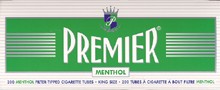 Premier Menthol Filter tubes