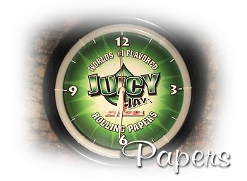 Juicys Jay's Clock and the Rolling paper Line it Represents