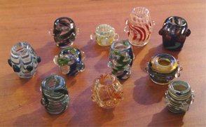 S&H Manufacturing Hand blown glass cigarette snuffers